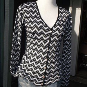 Classiques Entier Chevron Black stripe Cardigan S